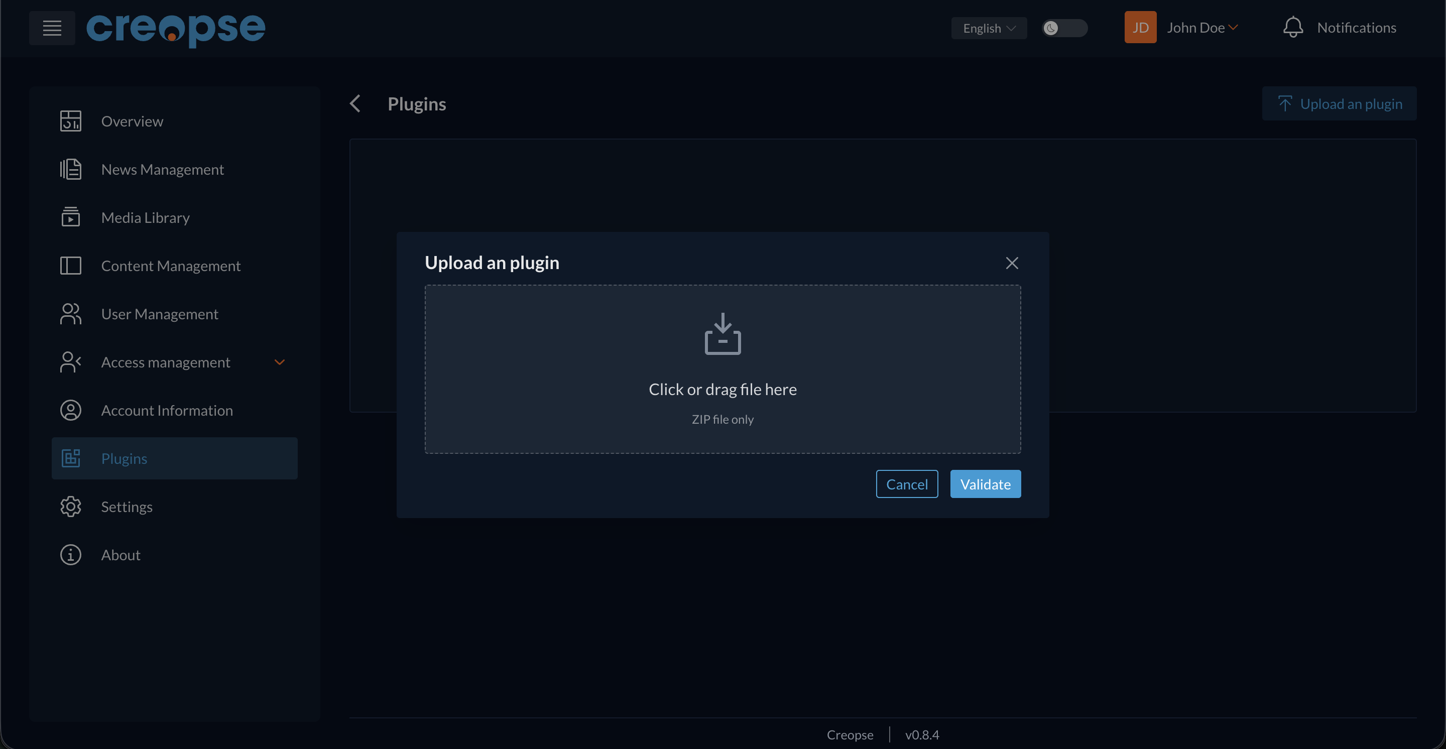 Plugins Upload