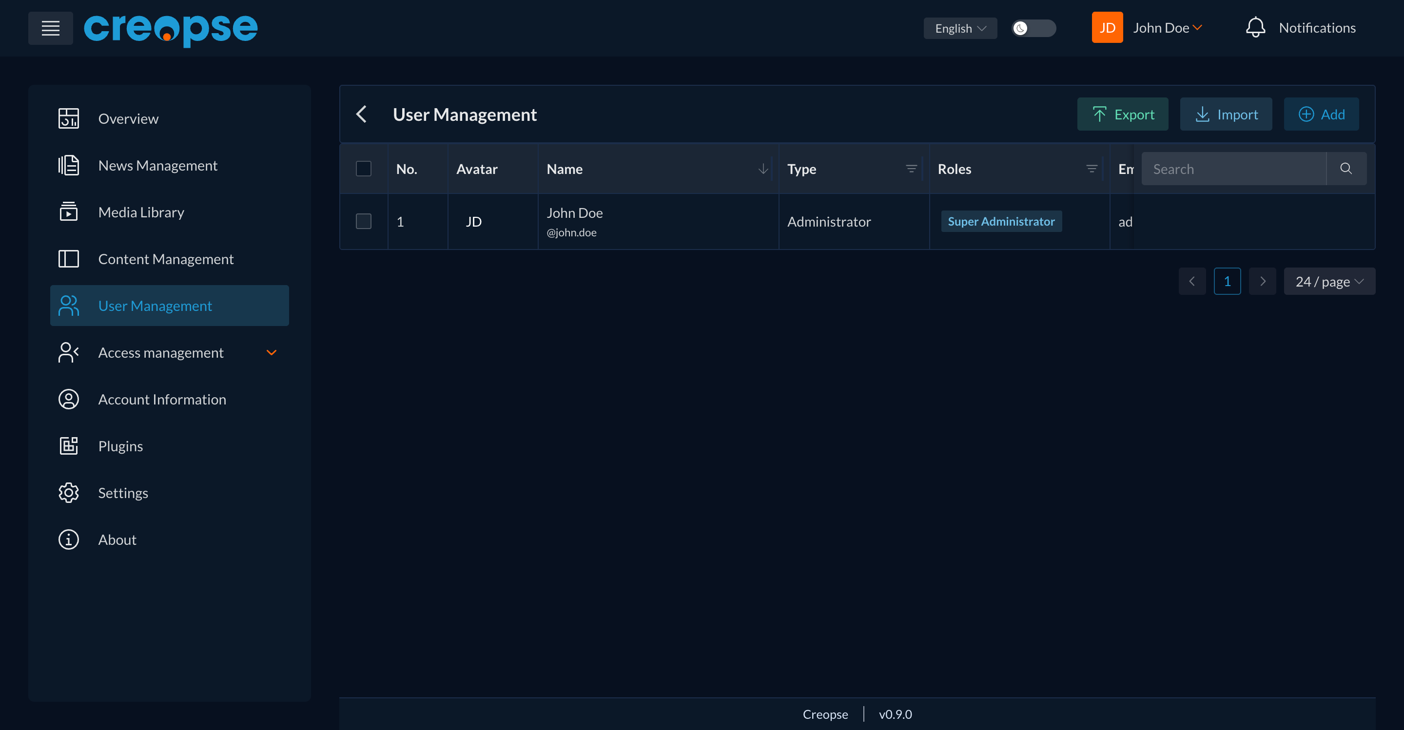 User Management