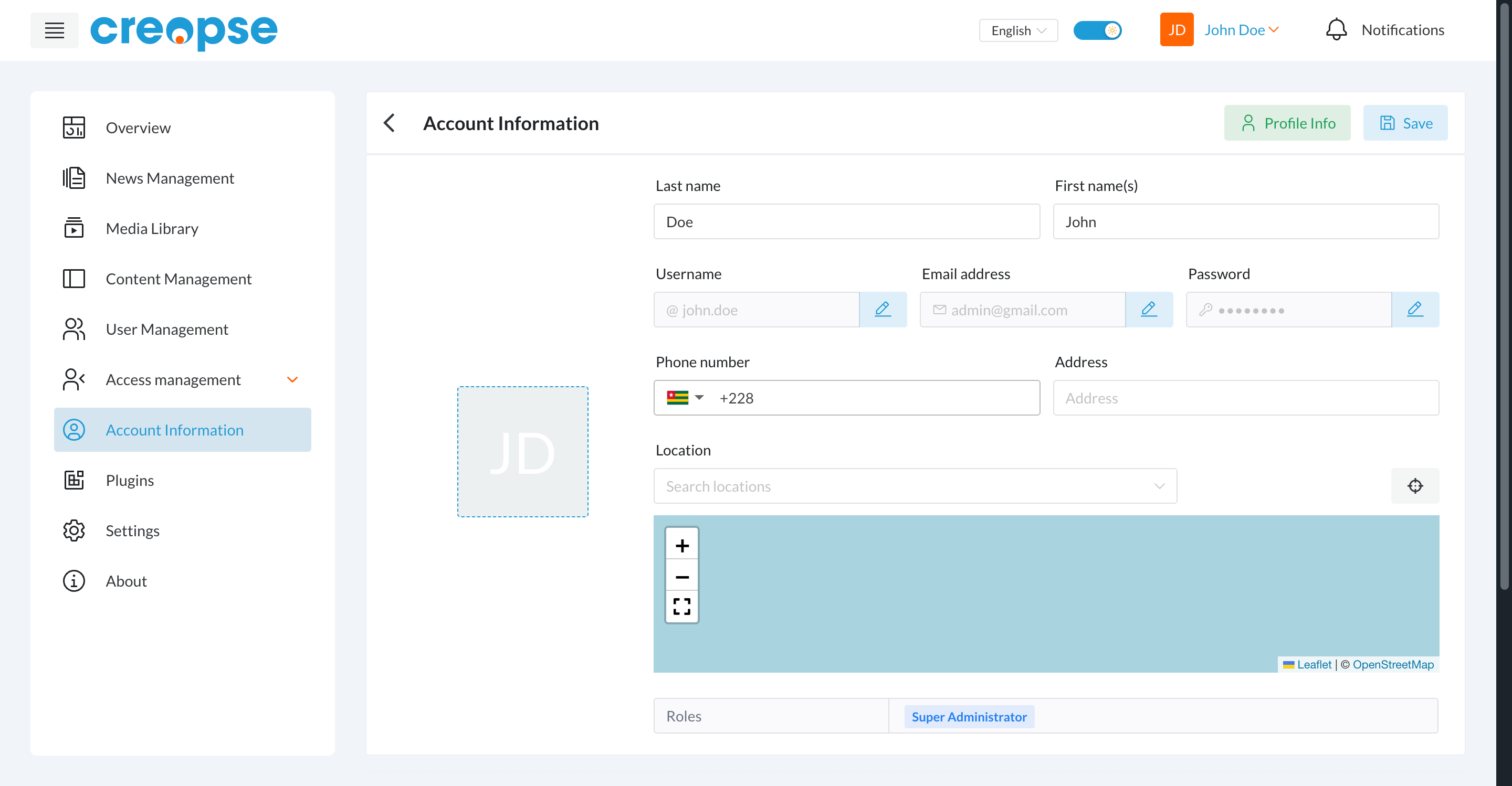 Account Information