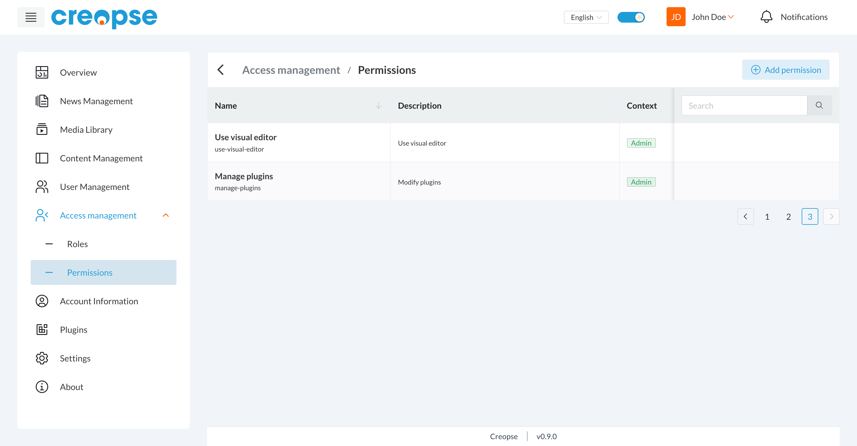 Permissions