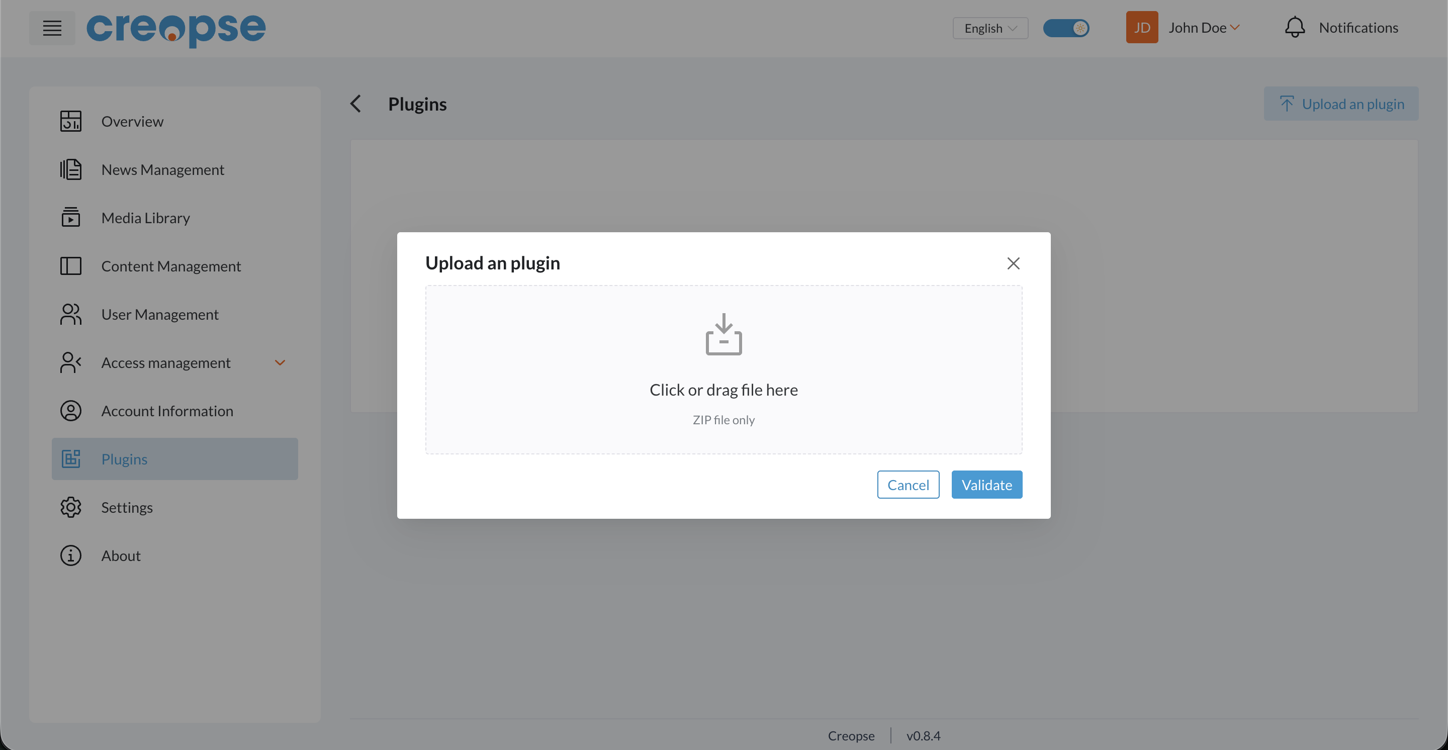 Plugins Upload